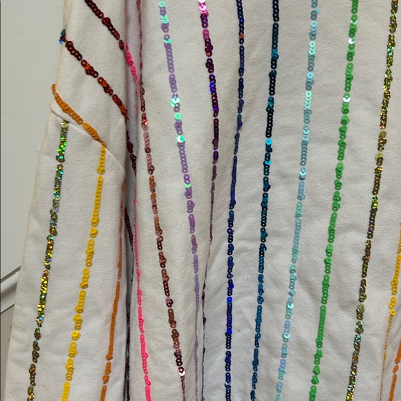 Queen of Sparkles SET XL Multi Sequin Sweatshirt and shorts set - Picture 5 of 16